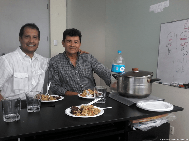 My two Business English students - private class in Peru!